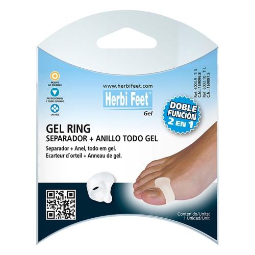 Herbi Feet Gel Ring Toe Spreader & Ring Μπεζ Δακτύλιος-Διαχωριστικό Gel 1 Τεμάχιο - Large